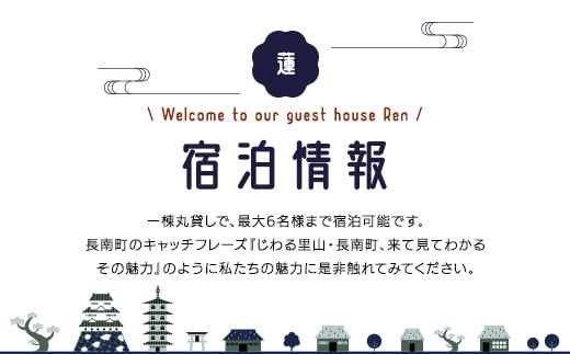 『特別は無いけれど・・どこか懐かしい』古民家ゲストハウス・蓮宿泊券（1泊２日コース） ふるさと納税 宿泊券 古民家 ゲストハウス 千葉県 長南町 CNO001