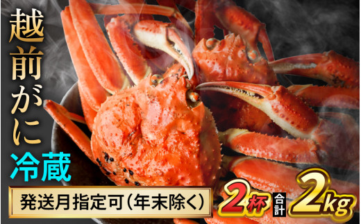 【配送月指定可】越前がに 1kｇ×2ハイ｜蟹 かに カニ 越前ガニ 越前がに ズワイガニ ずわいがに ボイル 1kg 2杯 2ハイ 福井 冷蔵 送料無料