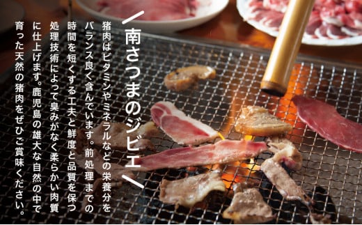 【南さつまジビエ】鹿児島県南さつま産 猪（いのしし）肉　牡丹鍋用ロース 500g（250g×2P） 冷凍 グルメ ジビエ肉 鍋用 おなべ イノシシ鍋