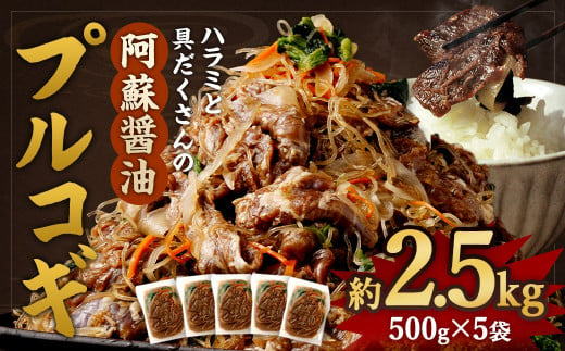 ハラミと具だくさんの阿蘇醤油プルコギ 500g×6袋 約3kg 京都 韓国屋台料理店ナム月山オーナー監修 お肉 肉 牛肉