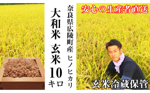 【新米先行受付】【令和6年度産】【10月下旬より順次発送予定】色彩選別加工済大和米 奈良県広陵町ヒノヒカリ玄米10kg /// ひのひかり ヒノヒカリ ブランド米 玄米 ご飯 お米 大和米 おにぎり おむすび 安心 安全 美味しい 人気 直送 奈良県 広陵町