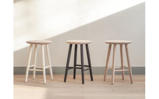 〈北の住まい設計社〉PAS Stool_MA-1901_WH（パス スツール） (ホワイト色) ◆高島屋選定品◆【99000094】