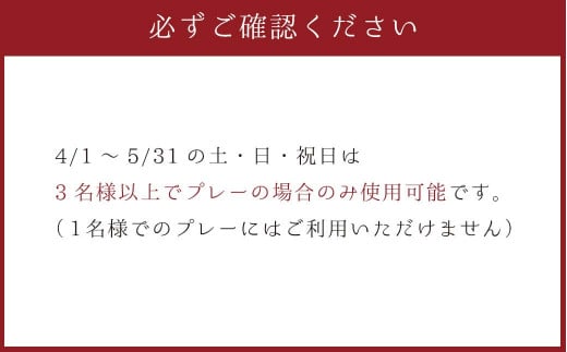 土日祝 1名様 ゴルフ プレー券 （キャディ付） コース