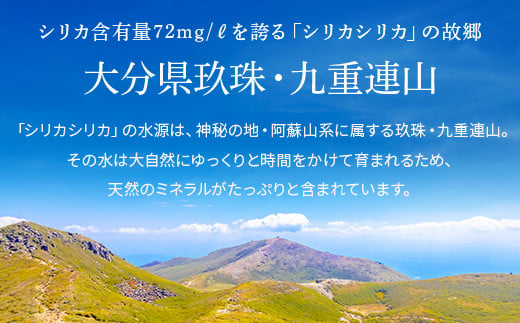 九州天然水 シリカシリカ 500ml×48本 天然水 シリカ 軟水 ミネラル 水 飲料水 美容 備蓄 防災 大分県 玖珠町 名水百選 湧水 ナチュラルミネラルウォーター コラーゲン ケラチン 生成 サポート シリカ含有 72mg/l 国内有数 シリカ水 アクアポリン 透過性 秋田県立大学 名誉教授 北川