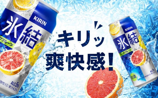 定期便 2回 キリン 氷結(R)   グレープフルーツ ＜岡山市工場産＞ 350ml 缶 × 24本 お酒 チューハイ 飲料 飲み会 宅飲み 家飲み 宴会 ケース ギフト