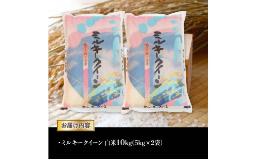 令和6年産 新米 白米 10㎏ ミルキークイーン 5kg × 2袋 精米 近江米 みるきーくいーん 国産 お米 米 おこめ ごはん ご飯 白飯 しろめし こめ ゴハン 御飯 滋賀県産 竜王 ふるさと ランキング 人気 おすすめ