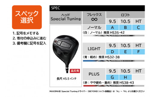 リョーマドライバー高反発 「MAXIMA Ⅲ Special Tuning」 ビヨンドパワーシャフト RYOMA GOLF ゴルフクラブ