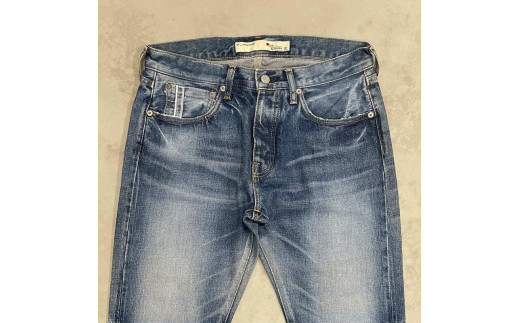 CK77【岡山デニム】USED加工ジーンズ［L-INDIGO・スリムテーパード］／34インチ