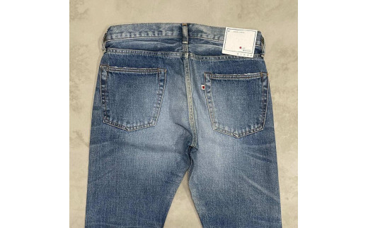 CK77【岡山デニム】USED加工ジーンズ［L-INDIGO・スリムテーパード］／34インチ