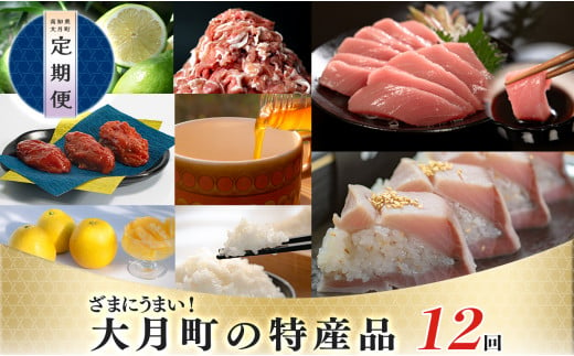 【定期便 12回】ざまにうまい！大月町の特産品