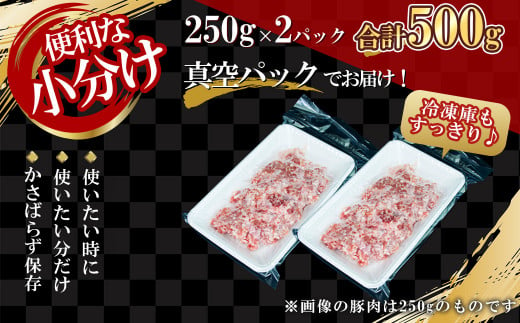 【農場直送】真空パック　北海道産　北島ワインポーク　お試し挽き肉セット 500g 【小分け】