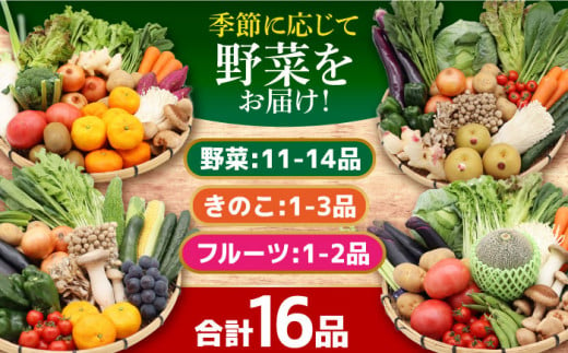 豪華！野菜セット 16品目以上 野菜どっさりサイズ / 野菜 フルーツ きのこ 詰め合わせ  長崎県/吉岡青果 [42ACAF001]  果物 キノコ 新鮮 セット 詰め合わせ 詰合せ 定期便 産地 直送 国産 季節の野菜 やさい 旬 果物 盛り合わせ ダイエット 野菜セット 野菜詰め合わせ