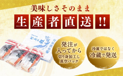 【障がい者応援品】塩引鮭 切り身9切 合計約570g