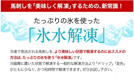 馬刺し 上赤身 ブロック 国産 熊本肥育 冷凍 生食用 たれ付き(10ml×6袋) 100g×6セット 肉 期間限定 絶品 牛肉よりヘルシー 馬肉 予約 平成27年28年 農林水産大臣賞受賞 熊本県氷川町《1月中旬-3月末頃出荷》