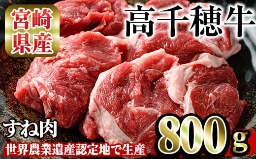 高千穂牛 すね肉(計800g・400g×2P)国産 宮崎県産 宮崎牛 牛肉  スネ肉 煮込み料理 霜降り A4 和牛 ブランド牛【MT003】【JAみやざき 高千穂牛ミートセンター】