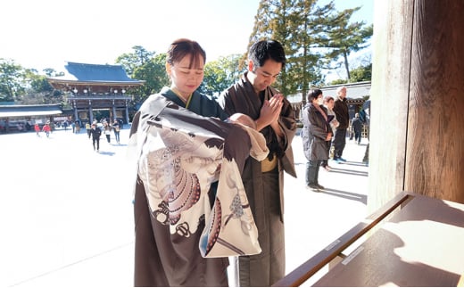 チケット ギフト パワースポット寒川神社で撮るロケーションフォトギフト券 フォトチケット お宮参り 七五三 成人 お祝い 衣装レンタル 着付け アルバム 子ども 子供 撮影券 パワースポット 寒川神社 寒川町