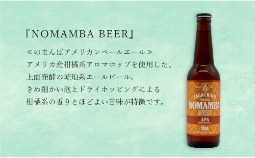 有田のクラフトビール「NOMAMBA BEER」330ml 3本・佐賀県限定「東一 純米酒」720ml 1本【4本セット】佐嘉蔵屋 ビール 地ビール 日本酒 酒 4本 東一 純米酒 S14-3