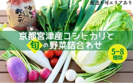 【ふるさと納税】京都 宮津産 コシヒカリ と 旬の野菜詰合わせ お米 白米 精米 コシヒカリ 5キロ ごはん ご飯 おにぎりお弁当 野菜 [№5716-0458]