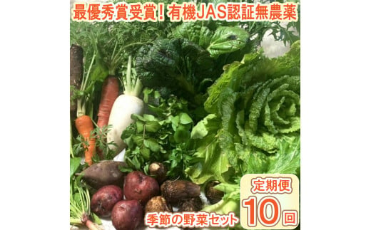 【最優秀賞受賞！甘味＆栄養】有機JAS認証の無農薬、チヨちゃんの野菜10ヶ月定期[960]