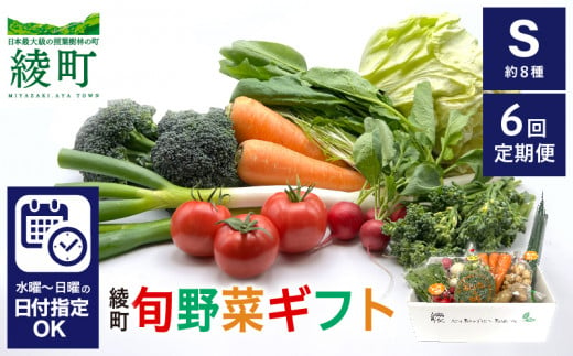 綾町旬野菜ギフト（Sサイズ）【全６回定期便】