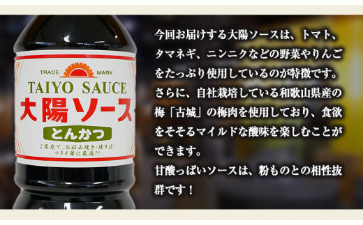 昔懐かし大陽とんかつソース1000ml×6本セット 深瀬昌洋商店 《90日以内に出荷予定(土日祝除く)》 和歌山県 紀の川市