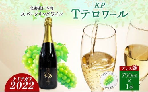 北海道産 スパークリング ワイン 750ml 1本 KPワイン Tテロワール ぶどう ナイアガラ 葡萄 ブドウ 白ワイン 辛口 酒 お酒 贈答 贈り物 お祝い ギフト 記念日 送料無料