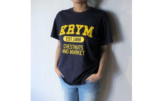 北海道栗山町「Chestnuts&Market」オリジナルTシャツ（ネイビー）　C051