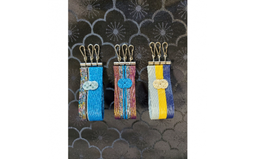 水引　三連キーホルダー(GR)【1234280】