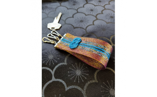 水引　三連キーホルダー(GR)【1234280】