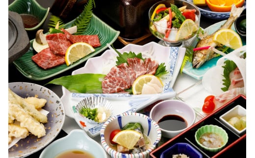 【杖立温泉】旅館ふくみ ペア宿泊券（肥後スイート露天風呂付き和洋室・1泊2食付き）