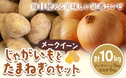 じゃがいも（メークイン）とたまねぎのセット 合計約10kg 野菜 《10月中旬から順次出荷》橋枝物産 北海道 浦幌町