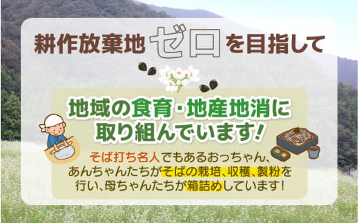 若狭美浜 太田そばセット 4食分（200g × 2袋） つゆ付 こだわりの蕎麦はこんなに美味い！ 耕作放棄地ゼロを目指して！【国産 蕎麦 麺類 乾麺 引越し 年越し お中元 お歳暮 母の日 父の日 敬老の日 お祝い 引き出物 お返し ギフト ハレの日 贈り物】[m70-a001]