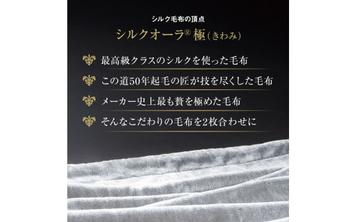 【シングル×黄金色】シルクオーラ 極 2枚合わせ掛け毛布　シングル(150×200cm)