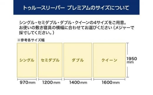 【2024年12月まで 限定 特別価格 】 トゥルースリーパー プレミアム セミダブル [ 寝具 マット 低反発 体圧分散 睡眠 肩 腰 ]