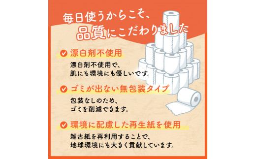 トイレットペーパー定期便「包装なしA」【障がい者支援の返礼品】