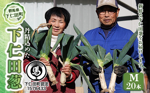 丹精込めた下仁田葱（Mサイズ 20本） とろける 甘い ねぎ ネギ 王様ねぎ 殿様ねぎ 特産 栄養たっぷり ブランド 上州ねぎ すきやき F21K-084