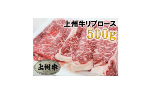 2023年11月発送開始『定期便』＜上州牛＞リブロースすき焼き用　約500g全4回【5117216】