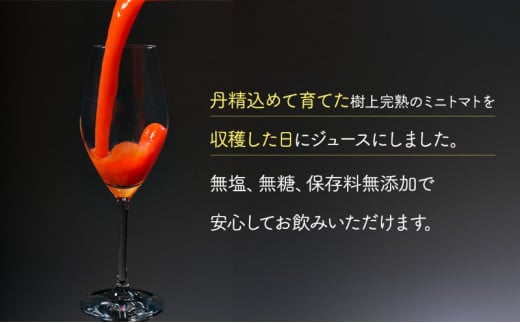 ミニトマト ジュース（北海道 仁木町産 ミニトマト 100％）180ml×10本 ～ 無塩 無糖 保存料無添加