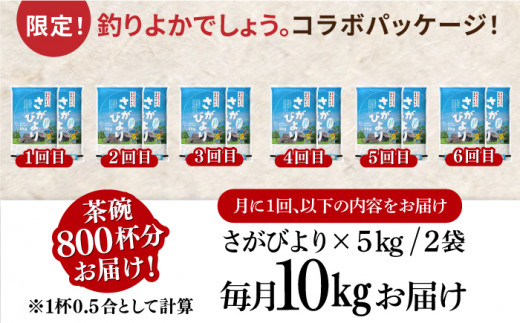 〈受付一時停止中〉【数量限定】【6回定期便】【令和5年産】さがびより 計60kg（5kg×2袋×6回） 吉野ヶ里町/増田米穀  [FBM034]