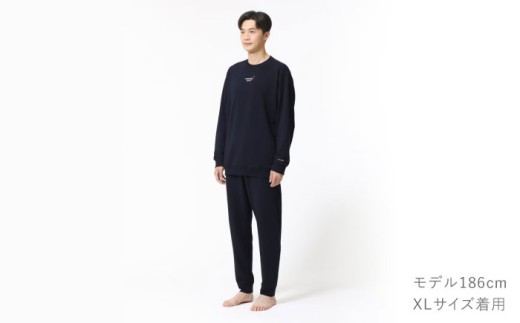 BAKUNE スウェット メンズ 長袖 上下 疲労回復 リカバリー ウェア　【 ネイビー / Lサイズ 】　/ 大村市 / 株式会社TENTIAL [ACAD059]