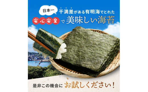 訳あり 海苔 120枚 （ 30枚 × 4袋 ） 有明海産 焼き のり 全型 | 魚貝類 海産物 焼海苔 焼き海苔 有明海 訳アリ 熊本県 玉名市