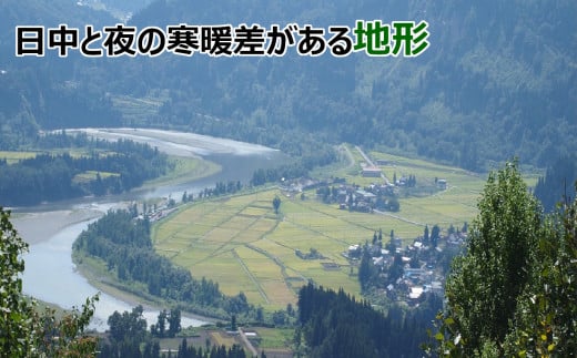 お米の成長に欠かせないのがデンプン。デンプンは日中と夜の寒暖差が激しいと消耗が少なくなり、食味が落ちにくくなります。