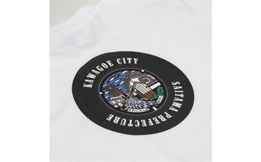 バックプリント 川越市 マンホールTシャツ（白・Sサイズ） ／ ファッション 服 埼玉県