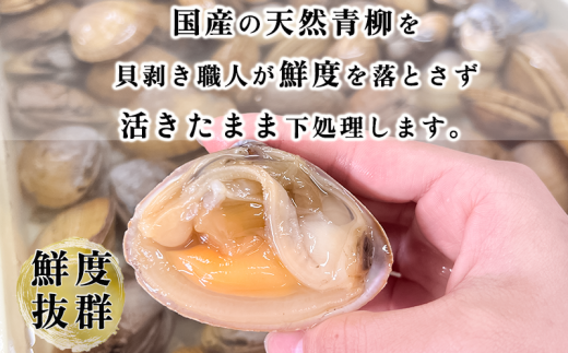 岬だよりの＜貝専門店＞天然の青柳小柱　100g×10袋