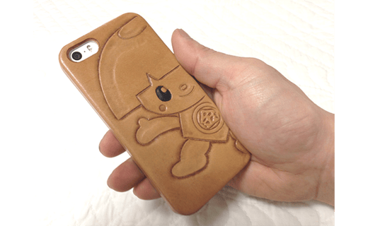 No.044-03 本革 きんたくんiPhoneカバー（iPhone6plus,6splus,7plus用）