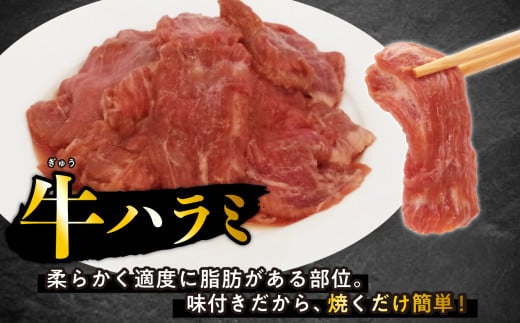 訳あり 味付け 牛 ハラミ 800g （ 400g × 2パック ） 不揃い 日高昆布 使用 特製タレ漬 牛肉 はらみ 焼肉 バーベキュー 冷凍 北海道 新ひだか町