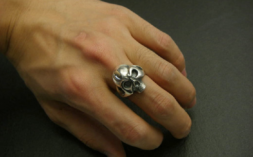 顎無し  skull  ring あご無し スカル リング ボリュームのある 指輪