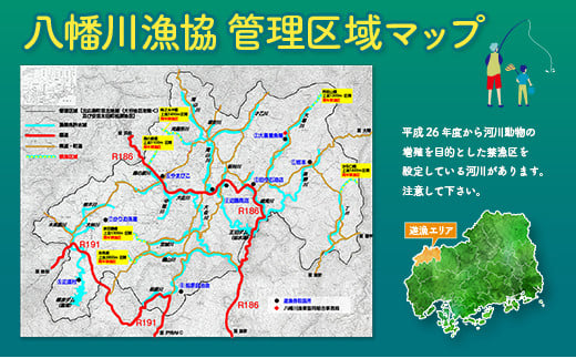 釣り券 遊漁証 2025年年券 渓流釣り遊漁証 広島 北広島町八幡川漁業協同組合管内  一般（高校生以上）_YA103_001