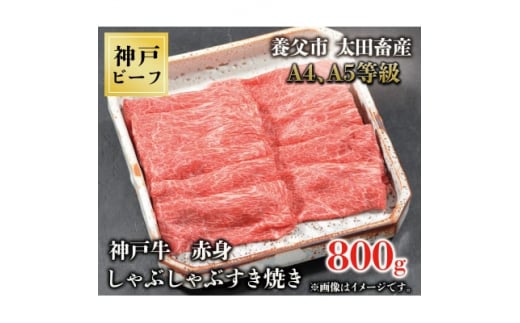 神戸牛　赤身しゃぶしゃぶすき焼き　800g【1442961】