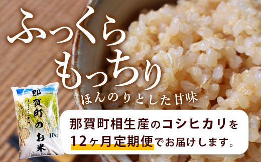 定期便12回 那賀町のお米(玄米) コシヒカリ 定期便 お米 こめ おこめ 米 ご飯 ごはん 玄米 げんまい げん米 和食 おにぎり お弁当 頒布会 コメ 12ヵ月 12ヶ月 こしひかり コシヒカリ YS-29